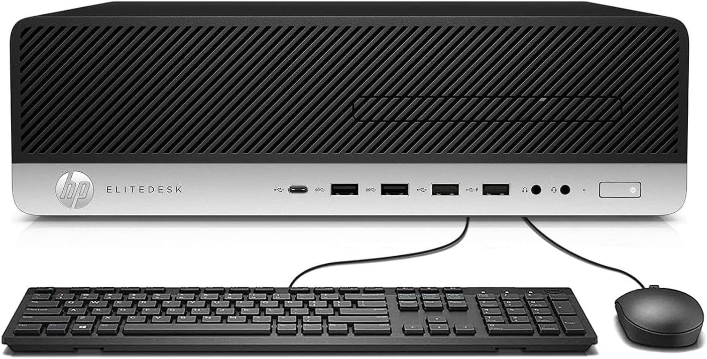 HP Elitedesk 800 G3 SFF Business Desktop Computer, Core i7-6700 2.8GHz Up to 3.6GHz Desktop PC, 8GB RAM, 256GB SSD, Keyboard & Mouse, WiFi/Bluetooth, 4K Support, Windows 11 Pro(Renewed)