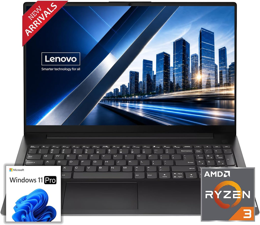 Lenovo 2026 Newly Released Business Laptop with MS 365 for the Web, AMD Ryzen 3 7000-Series CPU, 16GB DDR5, 256GB PCIE, 15.6" FHD Display, Fast Charging Speed, 14.5-Hour Battery Life, Windows 11 Pro