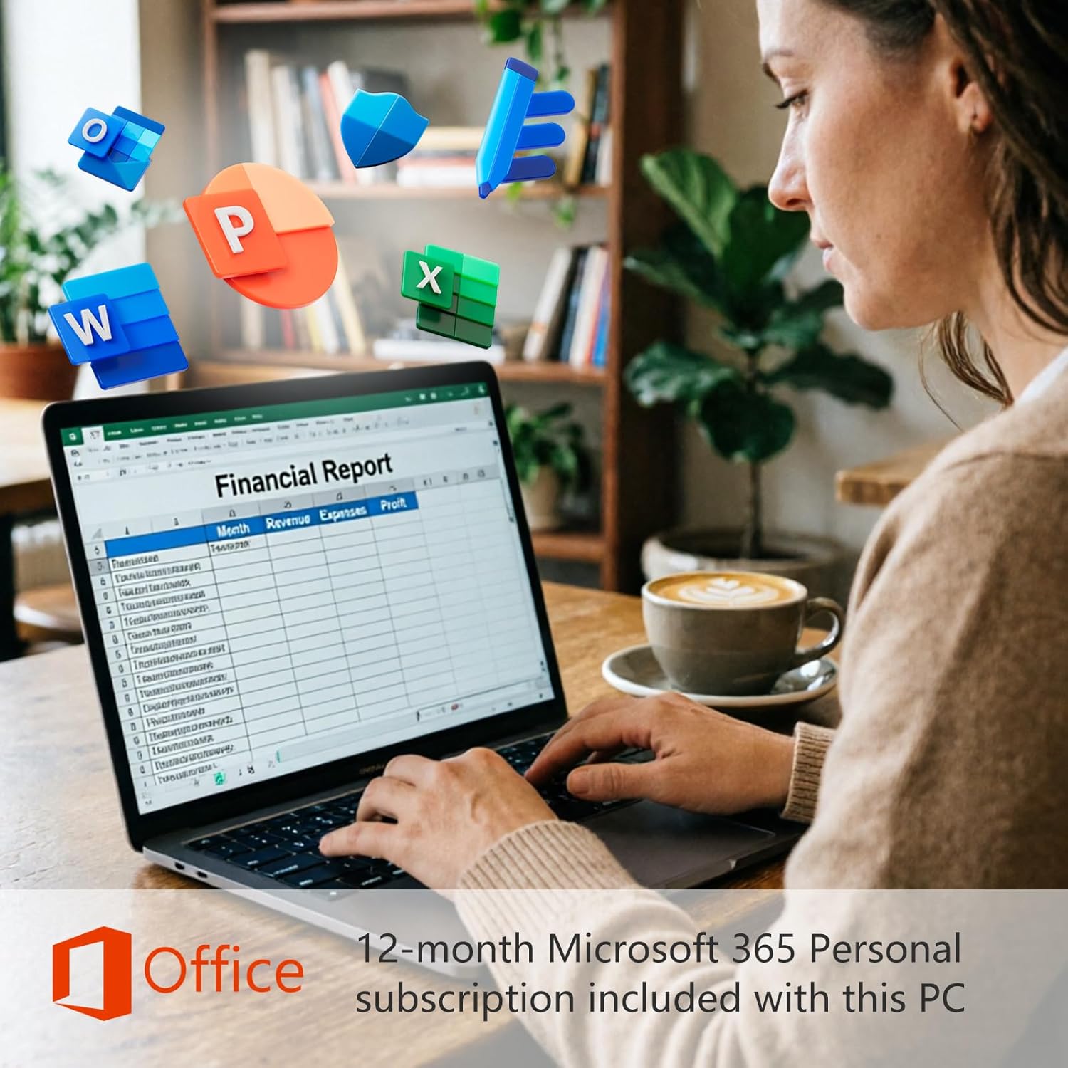 Lenovo Ideapad 15.6" Laptop,8GB RAM,128GB eMMC,Intel Multi-Core,HD+ Display,Office 365,Numeric Keypad,Wi-Fi 6,Windows 11 Home,EUK Accessories,Grey