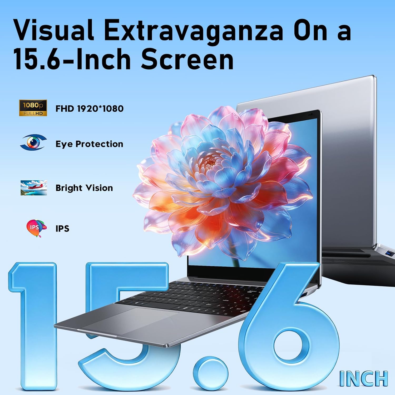 2026 Laptop Computer,15.6 Inch Windows 11 Pro Laptops with Microsoft Office,8GB RAM 256GB SSD,Intel Pentium Process,6H Battery,Mini HDMI,cam|Mic,Portable Thin for College Student Kids Business Work