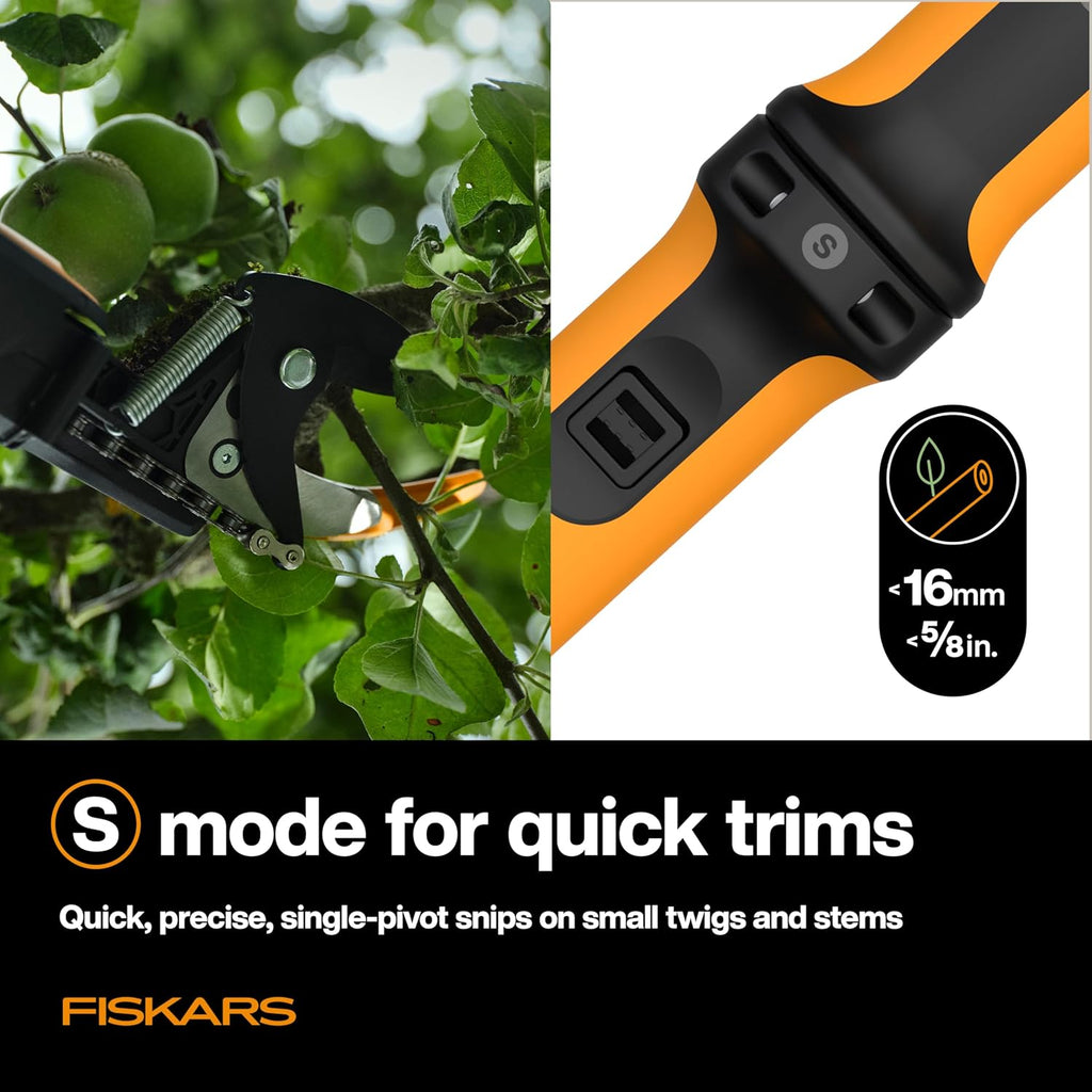 Fiskars 7–13 ft Extendable Tree Pruner, Telescoping Pole Pruner with 2 Cutting Modes for Fast & Powerful Cuts, Long Reach Tree Trimmer for High Branches & Tall Trees, Rotating Head, Garden & Yard Care