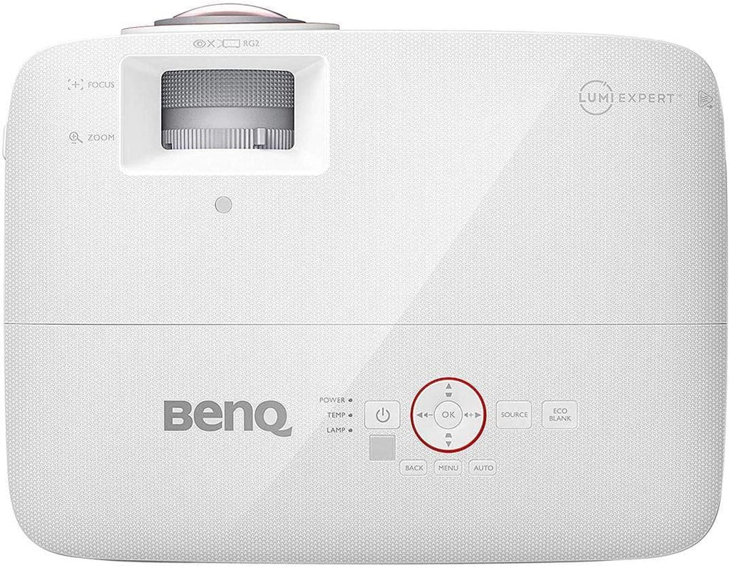 BenQ TH671ST 1080p DLP Home Theater Short Throw Projector, 3000 Lumens, Low Input Lag for Gaming, Ambient Light Sensor (Renewed)