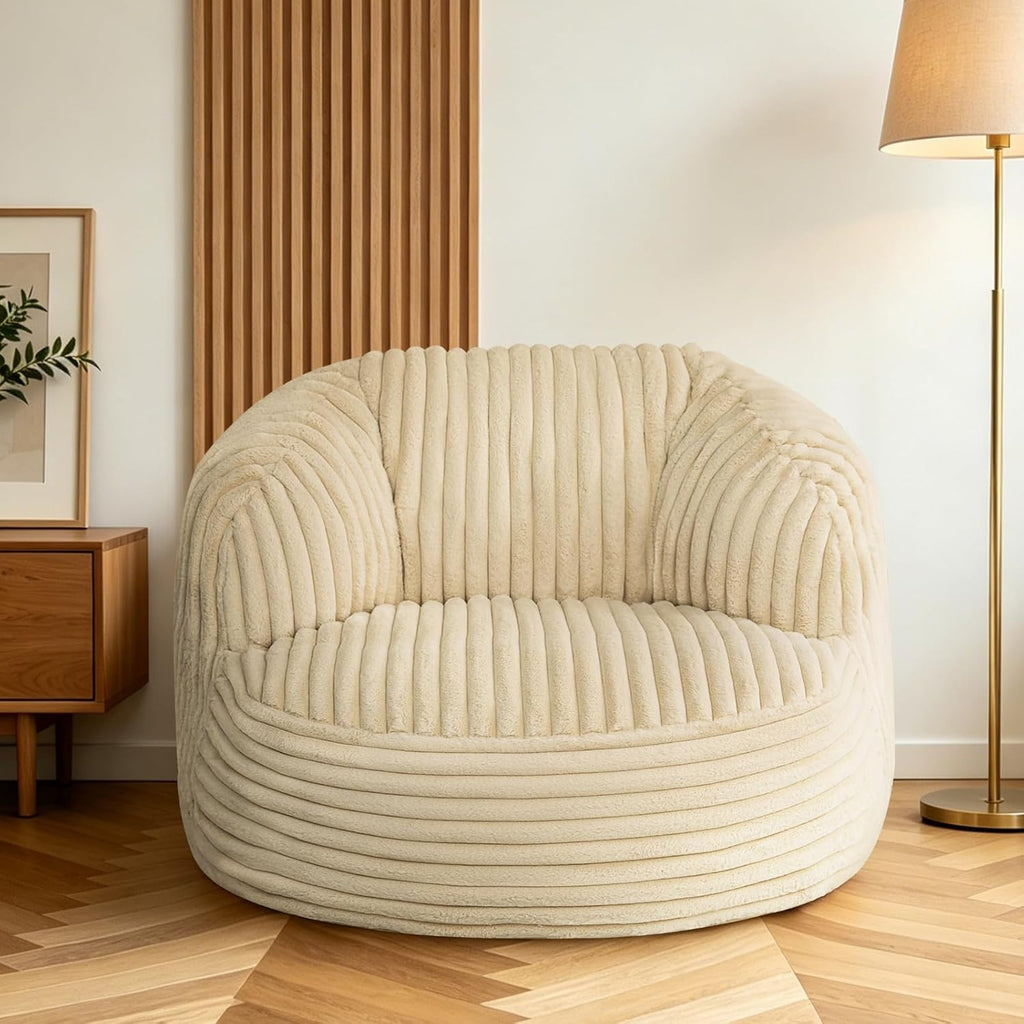 EBENCHICO Bean Bag Chair, Comfy Bean Bag Sofa with Filling for Adults and Kids, Cozy Beanbag Chair for Dorm, Floor Couch Sofa Chair for Living Room, Gaming, Reading