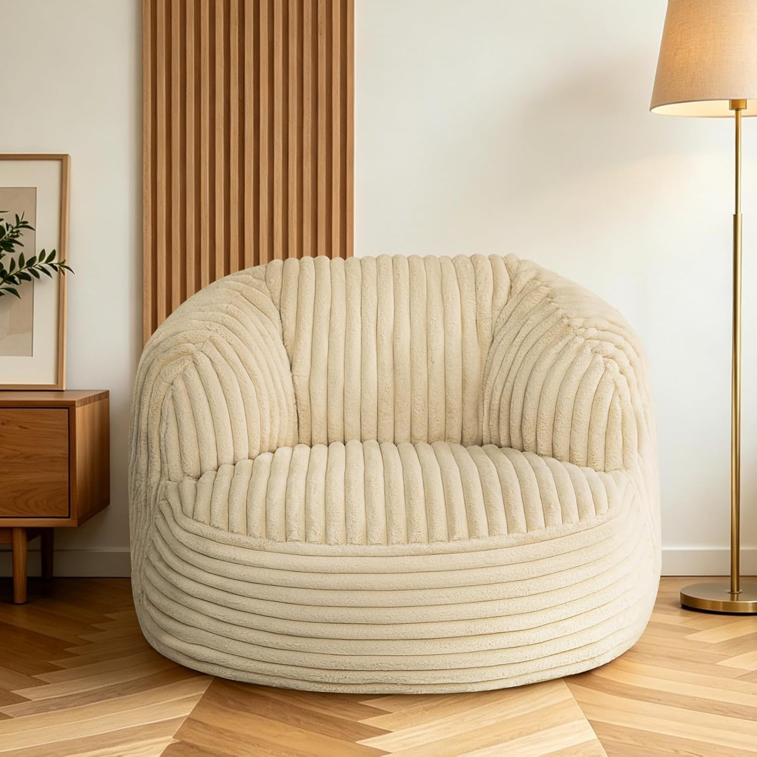 EBENCHICO Bean Bag Chair, Comfy Bean Bag Sofa with Filling for Adults and Kids, Cozy Beanbag Chair for Dorm, Floor Couch Sofa Chair for Living Room, Gaming, Reading