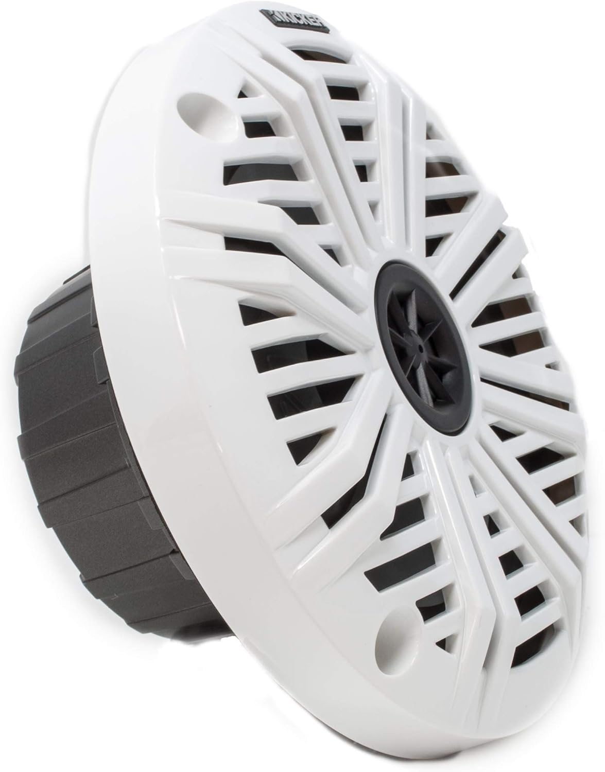 KICKER 6.5" Marine Speakers (1 Pair) White Salt Water Grills OEM Replacement Speakers