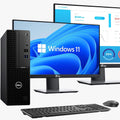 Dell OptiPlex SFF Desktop PC | Intel Core i5-10th Gen | 16GB DDR4 RAM | 256GB SSD | Dual 24" Monitor | Wireless Keyboard Mouse | Built-in WiFi | Business Office Computer | Windows 11 Pro (Renewed)