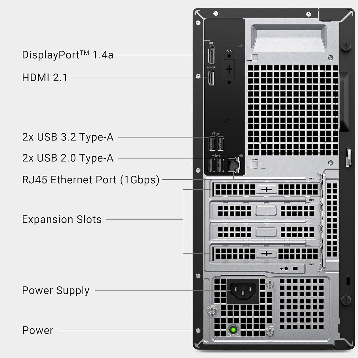 Dell 2025 ECT1250 Business Desktop - Intel Ultra 5-225, (10 Core Processor 10 Threads), 16GB DDR5 Memory, 512GB PCIe SSD, Ultra-Quiet Design, Dual 4K Monitor Support, Keyboard and Mouse, Windows 11