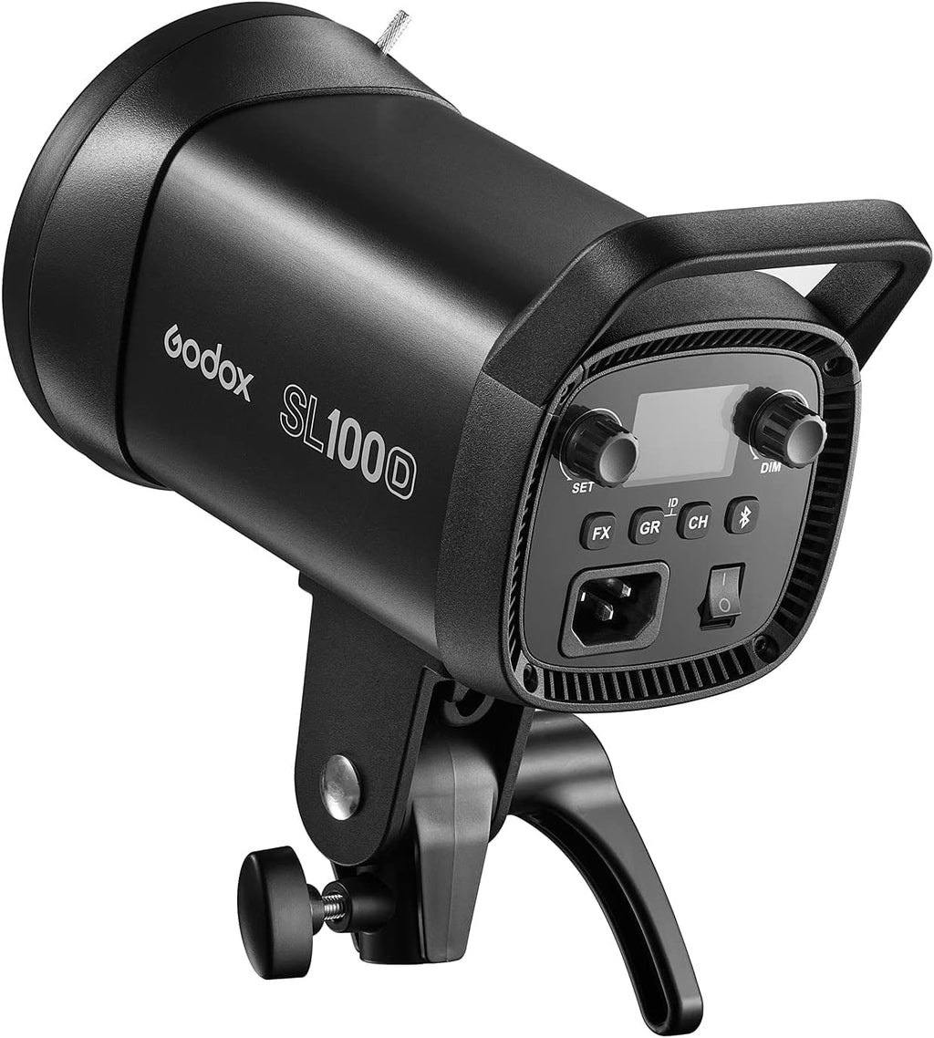 Godox SL100D Daylight LED Video Light, 100W 5600K 32100Lux @1M CRI 96+TLCI 97+ Bowens Mount COB LED Continuous Light, 8 FX Effects 0-100% Brightness Studio Light with APP Control