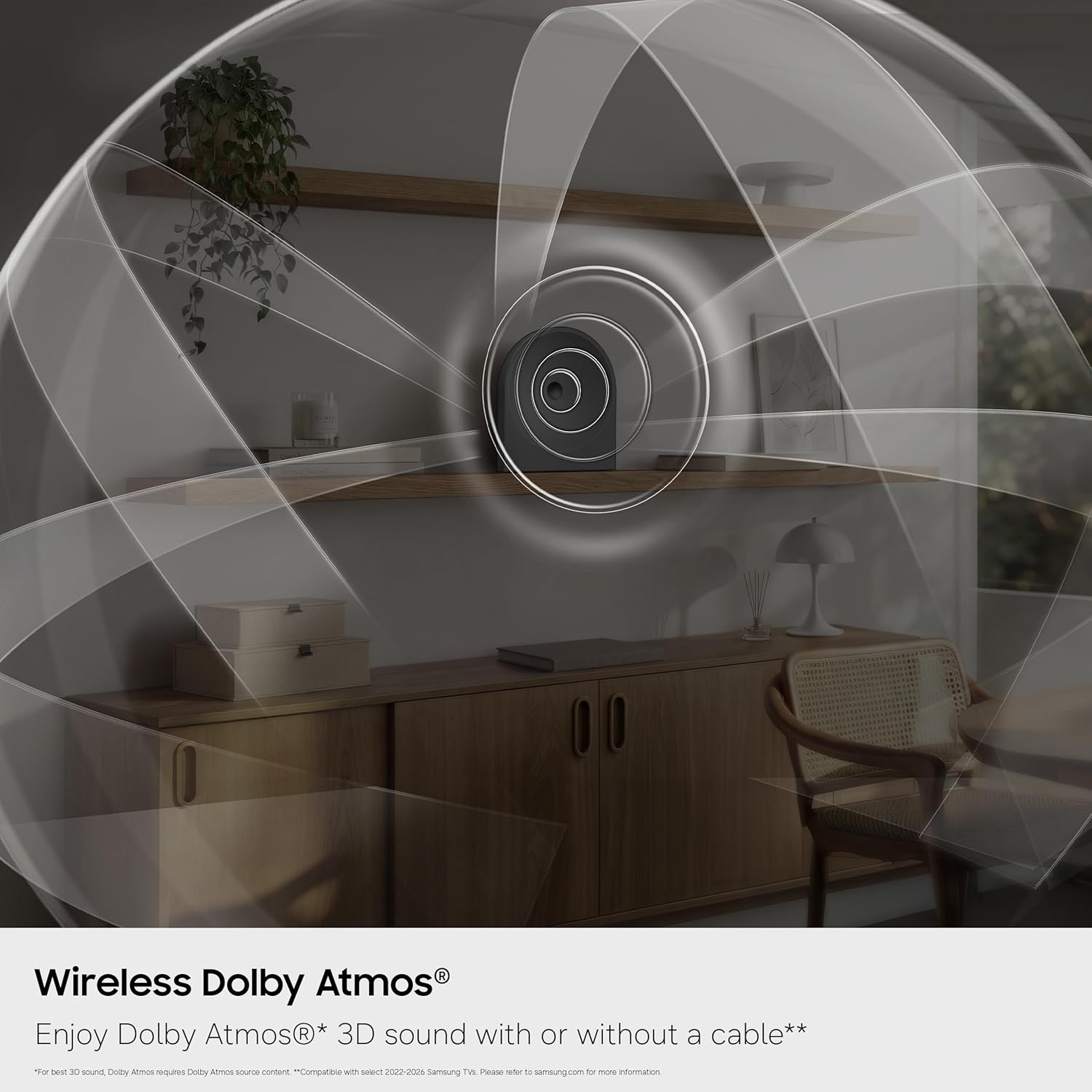 Samsung HW-LS50H Music Studio 5 Wireless Smart Speaker, Wi-Fi & Bluetooth Connectivity, Wireless Dolby Atmos, Q-Symphony, Smart Integration, Adaptive Sound, Alexa Built-in (2026 Model)