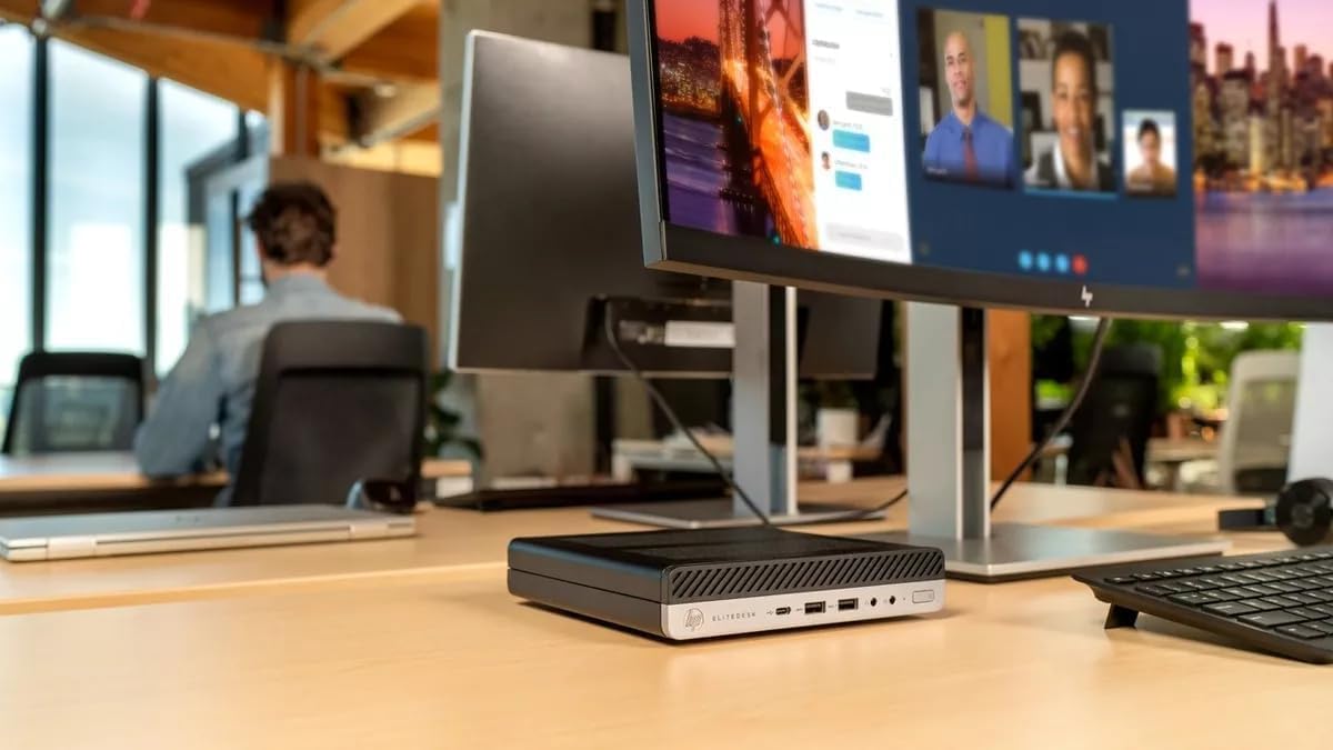 HP EliteDesk 800 G5 High-Performance Mini PC Desktop Computer, 9th Gen Intel Core i5-9500T, 32GB DDR4 RAM, 512GB SSD, Keyboard & Mouse, 4K Support, WiFi, Windows 11 Pro (Renewed)