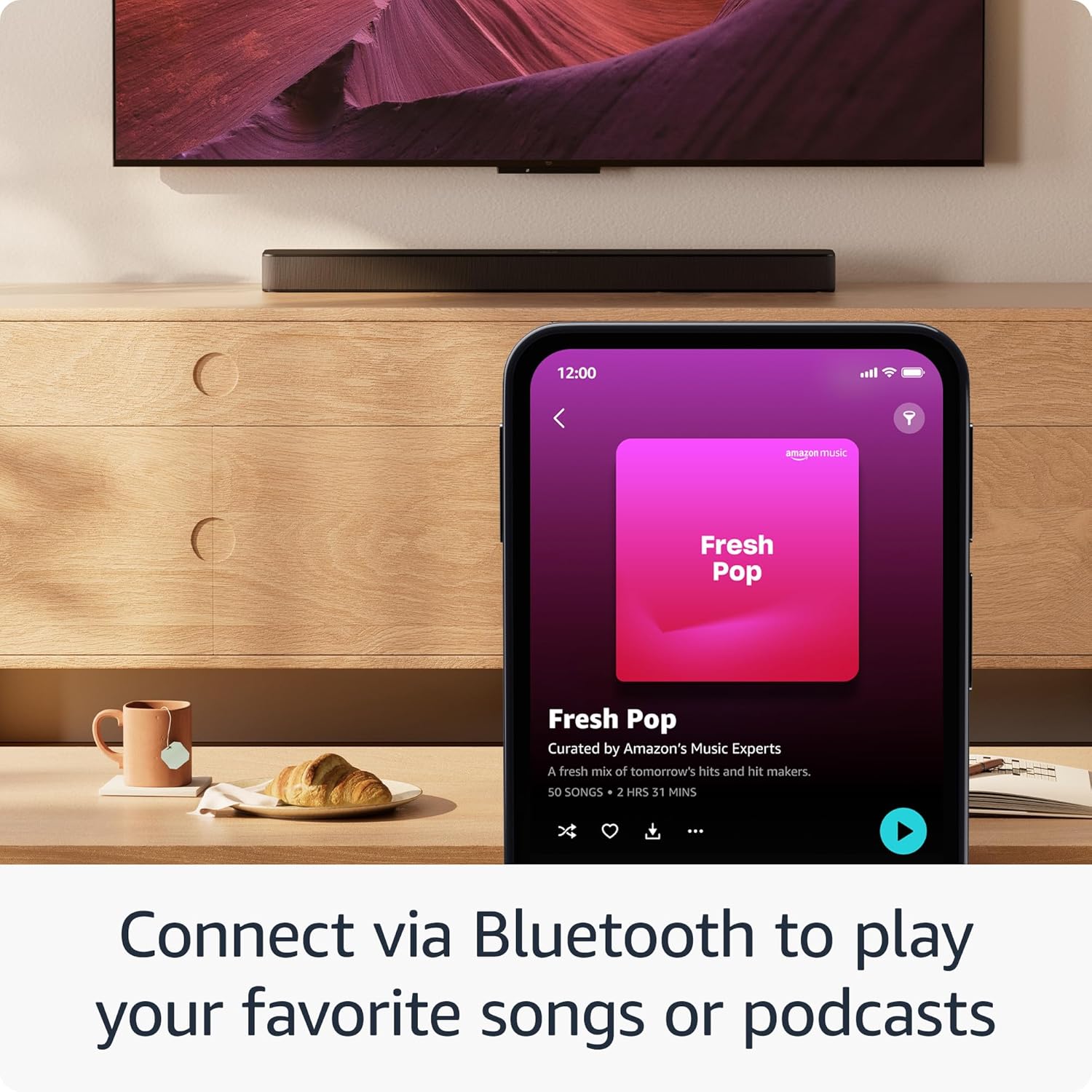 Amazon Fire TV Soundbar Plus with subwoofer (newest model), 3.1 channel, Dolby Atmos, DTS:X, clear dialogue