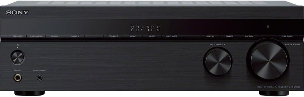 Sony STRDH590 5.2 Multi-Channel 4k HDR AV Receiver with Bluetooth (Renewed) Bundle with 3 YR CPS Enhanced Protection Pack