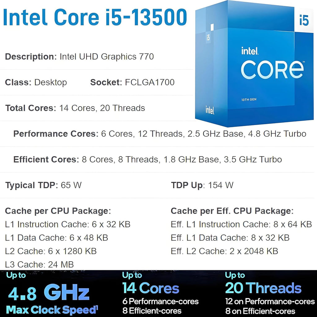 HP Pro Tower Business Desktop, Intel i5-13500 (14-Core), 32GB RAM, 1TB PCIe SSD, UHD Graphics 770, Wi-Fi 6, Bluetooth 5.3, Dual Monitor Support, Windows 11 Pro