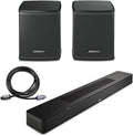 Bose Smart Soundbar, Black, Bundle with 2X Wireless Surround Speakers, 6' HDMI 2.0 Cable