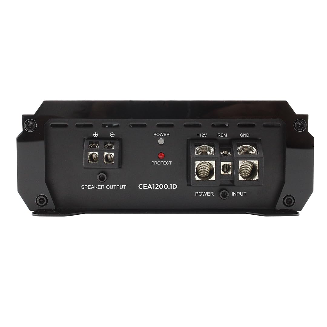 Orion Cobalt Elite CEA1200.1D Class-D Monoblock Compact Car Subwoofer Amplifier, 1200W RMS, 1/2/4 Ohm Stable, Adjustable Low Pass & Subsonic Filter, Bass Boost, MOSFET Power Supply, Bass Knob Included