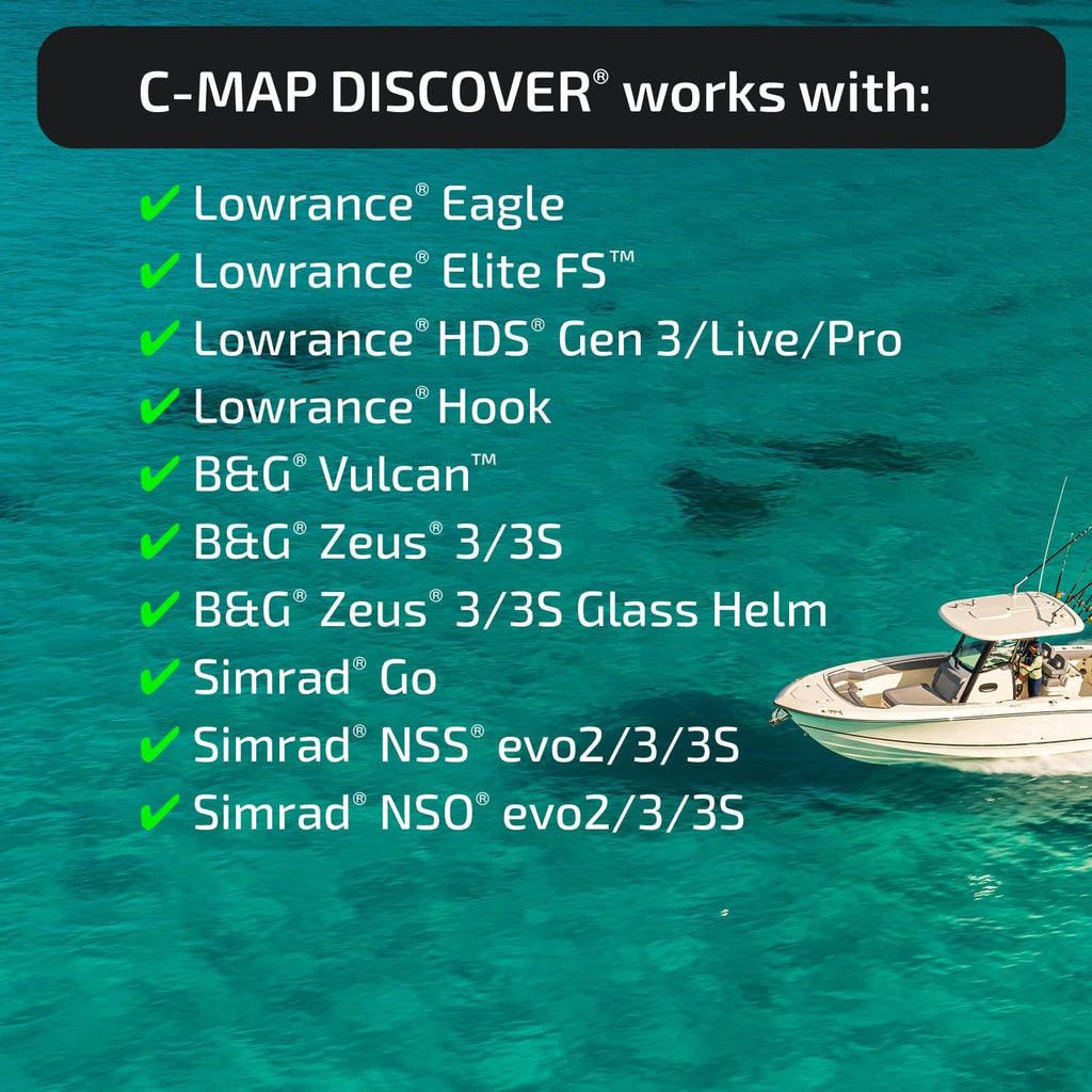 C-MAP Discover North America Lakes US/Canada Map Card for Marine GPS Navigation