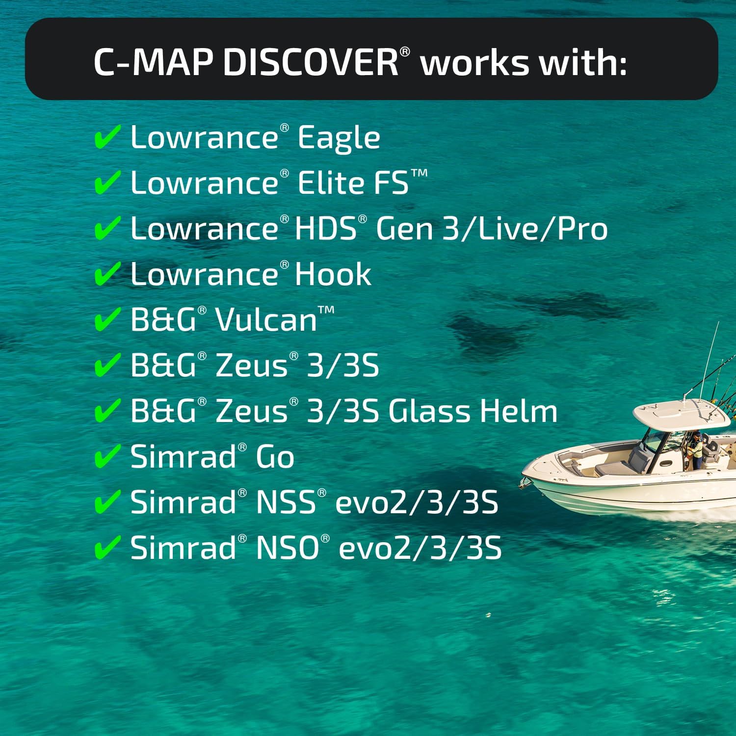 C-MAP Discover North America Lakes US/Canada Map Card for Marine GPS Navigation
