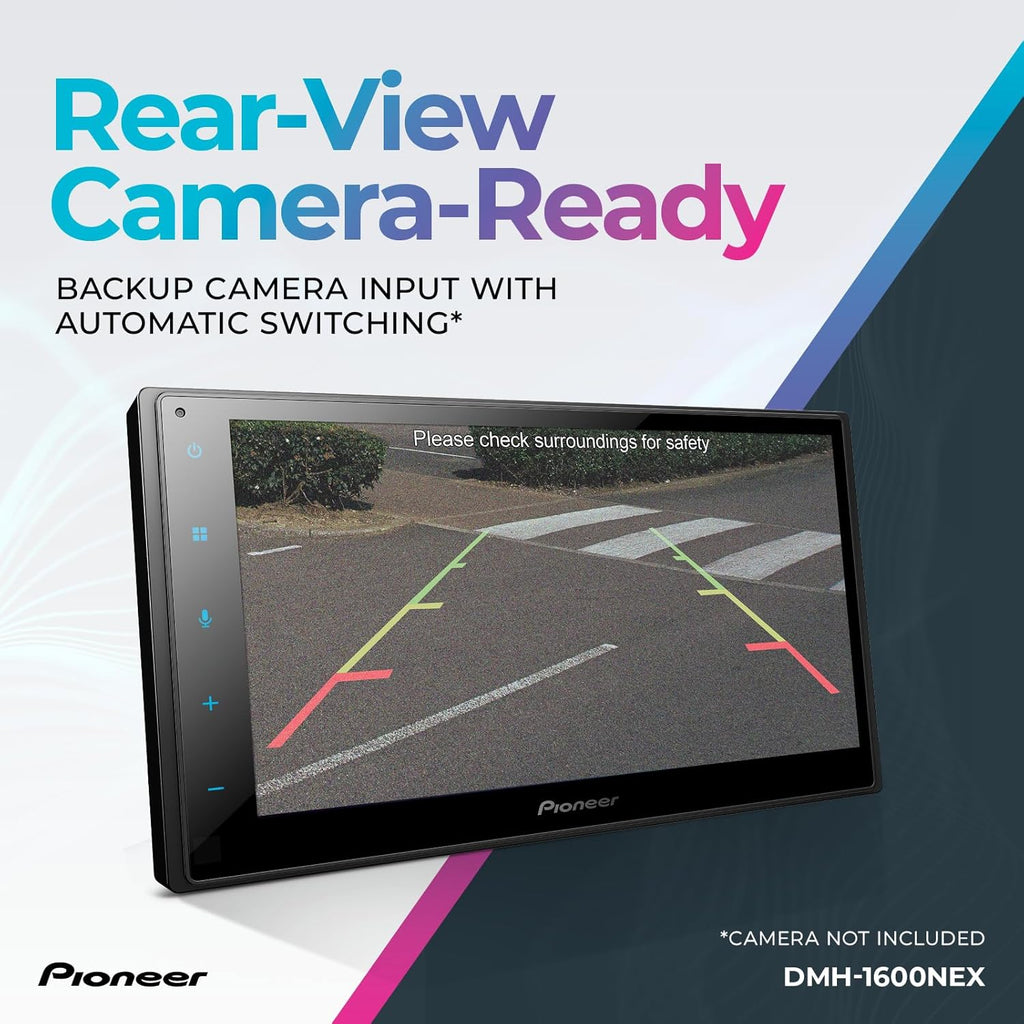 Pioneer DMH-1600NEX 6.8" Double-Din Digital Multimedia Receiver - Built in Bluetooth, Wired Apple CarPlay and Android Auto, Touchscreen, Rear Camera Input
