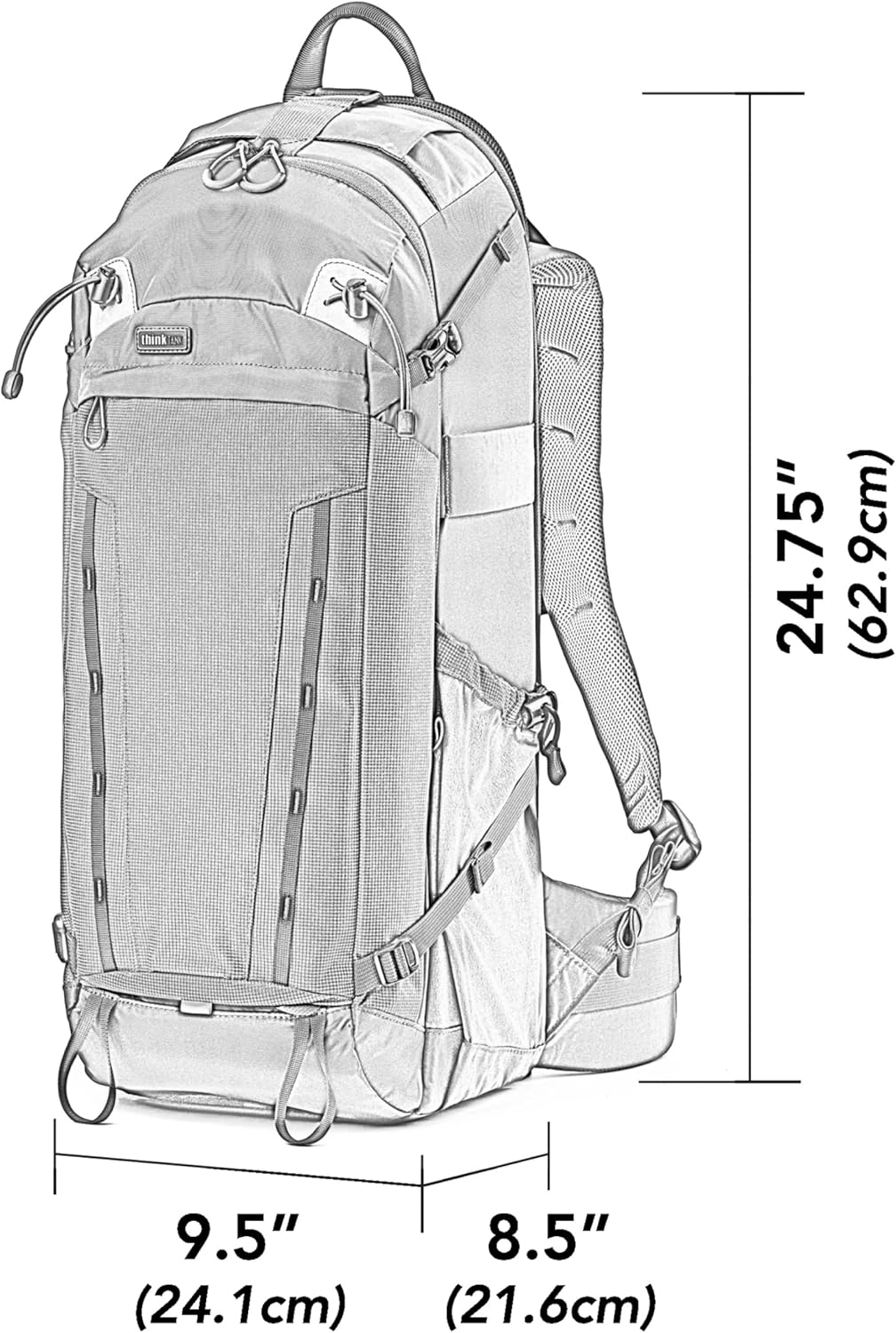 Think Tank BackLight Long Lens Backpack for Cameras with Super Telephoto Lenses - Slate Black