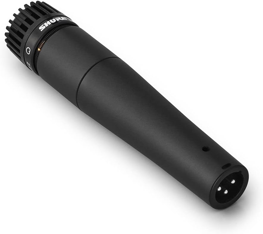 Shure SM57 Dynamic Microphone – Wired Cardioid XLR Instrument Handheld Mic for Guitar Amplifiers, Snare Drum, Percussion, Live Sound & Studio Recording, Black