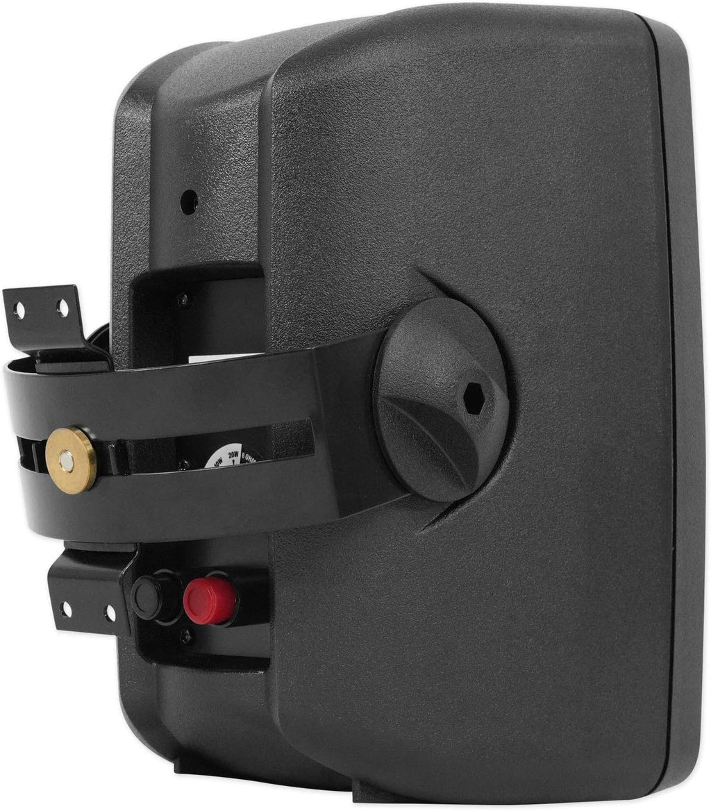 Rockville WET-7020B Black 5.25" 70V IPX55 Indoor/Outdoor Wall Speakers with 4-Way Swivel Brackets, Built-in Transformer tap Switch, Waterproof ABS & Aluminum Grill, for Multi-Room Home Audio, 4-Pairs