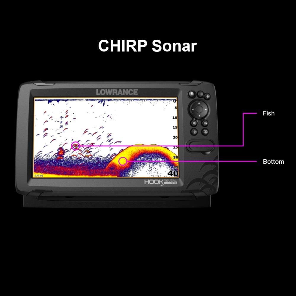 Lowrance HOOK Reveal 5 SplitShot - 5-inch Fish Finder with SplitShot Transducer, Preloaded C-MAP US Inland Mapping