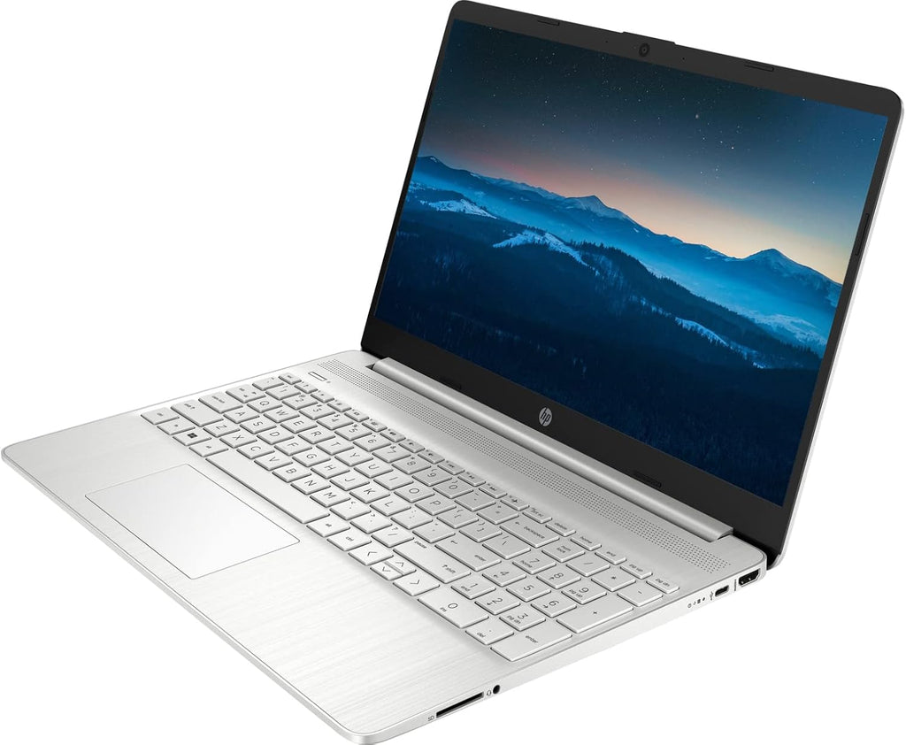 HP 15 Notebook, 15.6" HD Screen Laptop, Intel Core i3-1115G4, 16GB DDR4 RAM, 512GB SSD, Webcam, HDMI, Wi-Fi, Windows 11 Home, Natural Silver