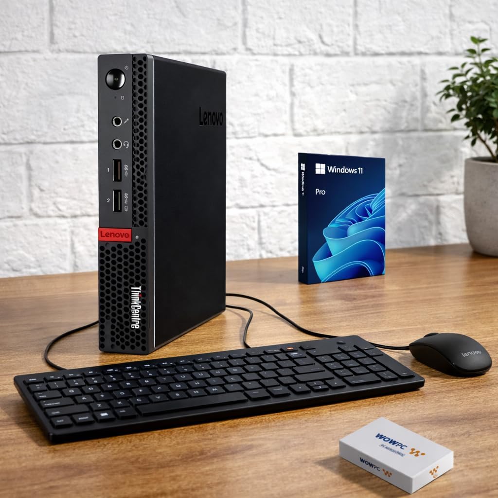 Lenovo ThinkCentre Micro Desktop, 16GB RAM, 1TB SSD Drive, AMD Processor & Graphics, Dual-Display Support, Wi-Fi, Bluetooth, USB, RJ-45, Home-Friendly, Business-Grade, Windows 11 Pro