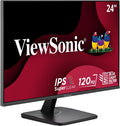 ViewSonic VA2456A-MHD 24 Inch 1080p Monitor, IPS Display with 120Hz for Enhanced Home and Office Productivity, Eye Care Technology, HDMI, DisplayPort, and VGA Inputs