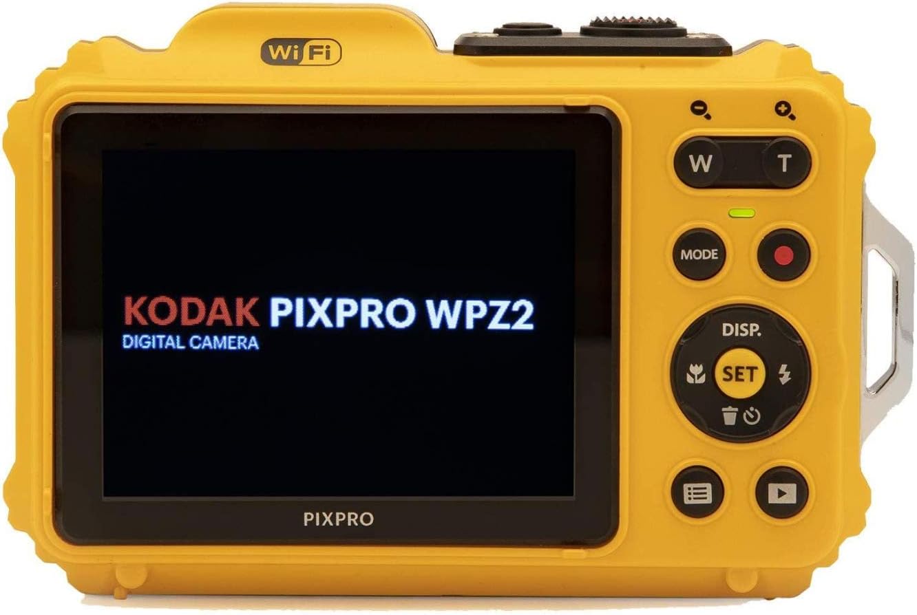 Kodak PIXPRO WPZ2 Rugged Waterproof 16MP Digital Camera with 4X Optical Zoom with Koah Nostrand Gadget Bag with Accessory Kit, 32GB UHS-I microSDHC, and Floating Strap Bundle (4 Items)