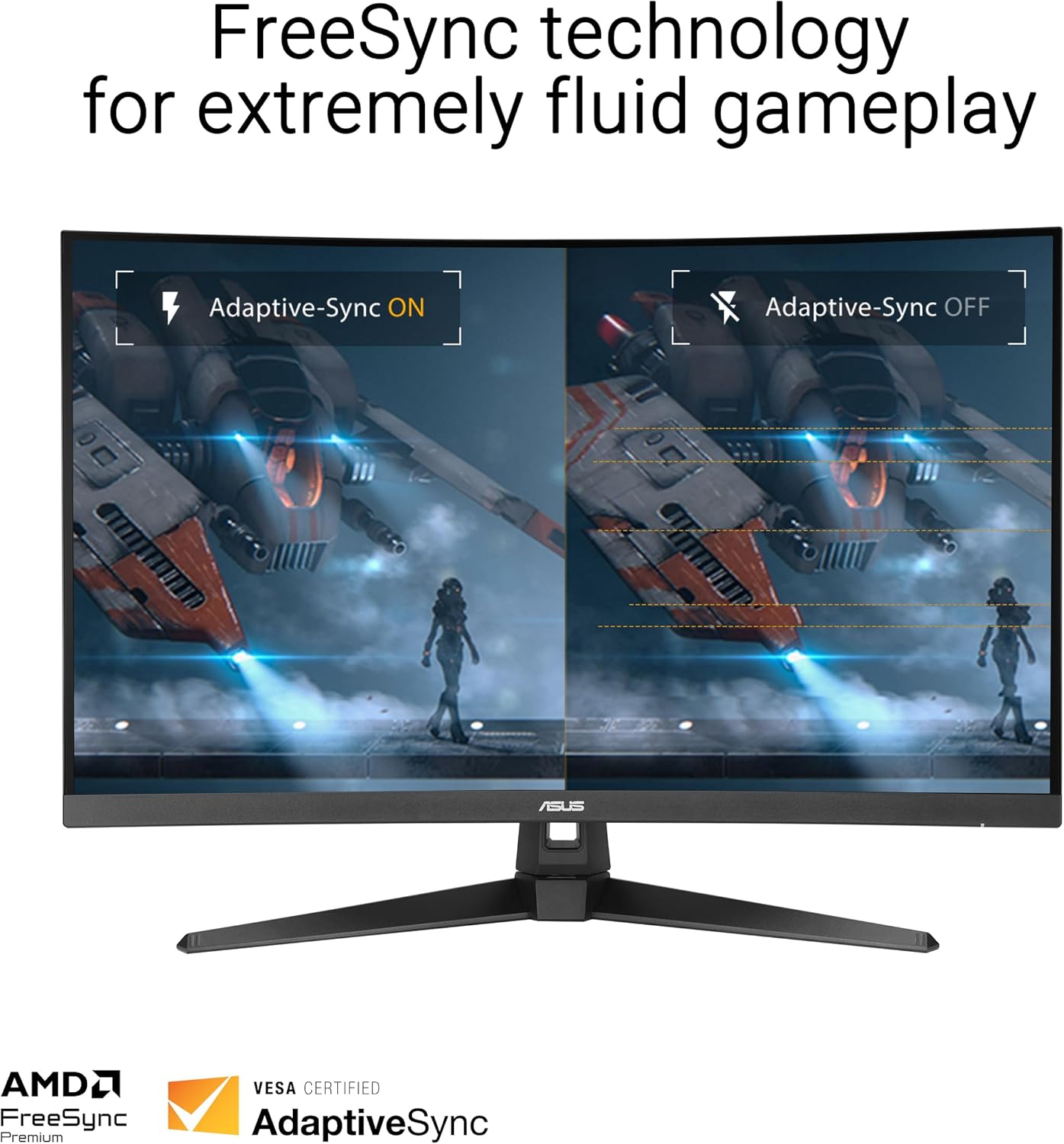 ASUS TUF Gaming Series 5 32” 1080P Curved Monitor (VG32VQM5AZ) - Full HD, 1500R, 240Hz, 0.5ms, Extreme Low Motion Blur Sync, FreeSync Premium, 120% sRGB, DisplayWidget, 3 yr Warranty