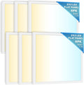 Sunco 6 Pack 2x2 LED Flat Panel Lights for Drop Ceiling, Troffer Replacement Light Fixture, 5200 LM, Selectable Features, 30W/35W/40W, 4000K/5000K/6000K, Dimmable (0-10V) ETL/DLC