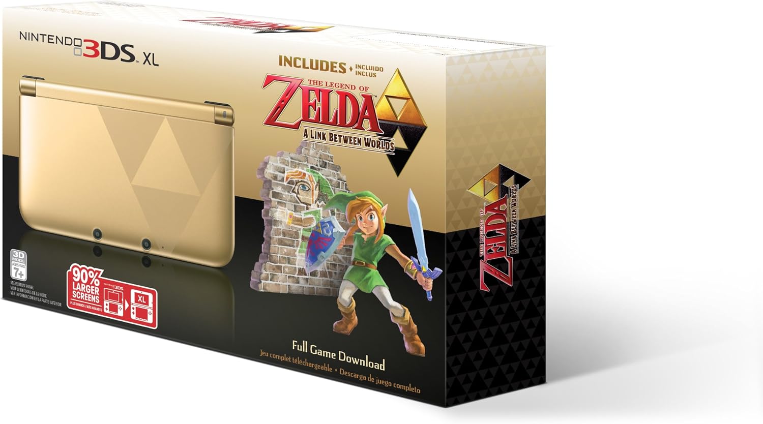 Nintendo 3DS XL Gold/Black - Limited Edition Bundle with The Legend of Zelda: A Link Between Worlds