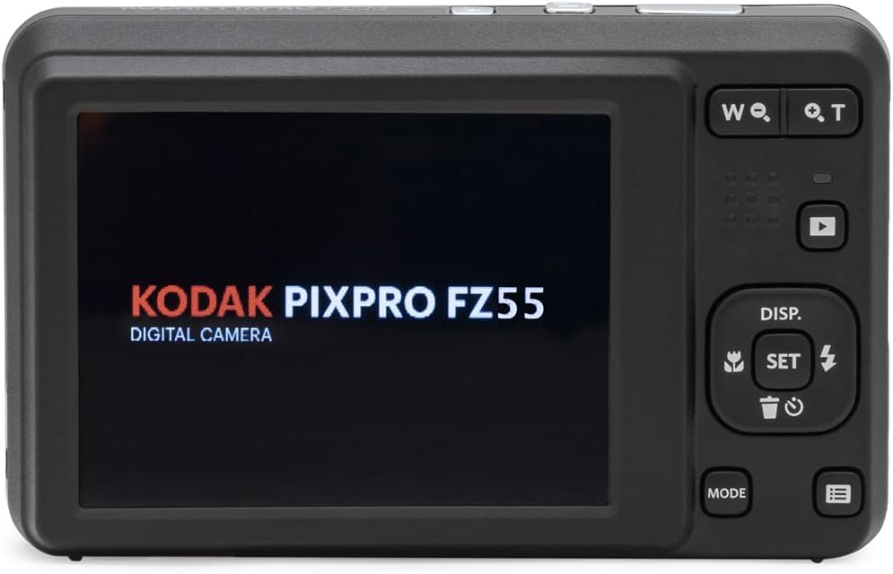 Kodak FZ55BK PIXPRO FZ55 Digital Camera Black Bundle with Lexar 64GB High-Performance 800x UHS-I SDHC Memory Card Blue Series