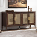 SICOTAS TV Stands for Living Room-Entertainment Center with Storage for Bedroom-Mid Century Modern Television Stands with 4 Doors 59" Media Console TV Cabinet Credenza for 45 50 55 60 65 Inch TVs