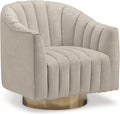 Signature Design by Ashley Penzlin Swivel Accent Chair, Beige