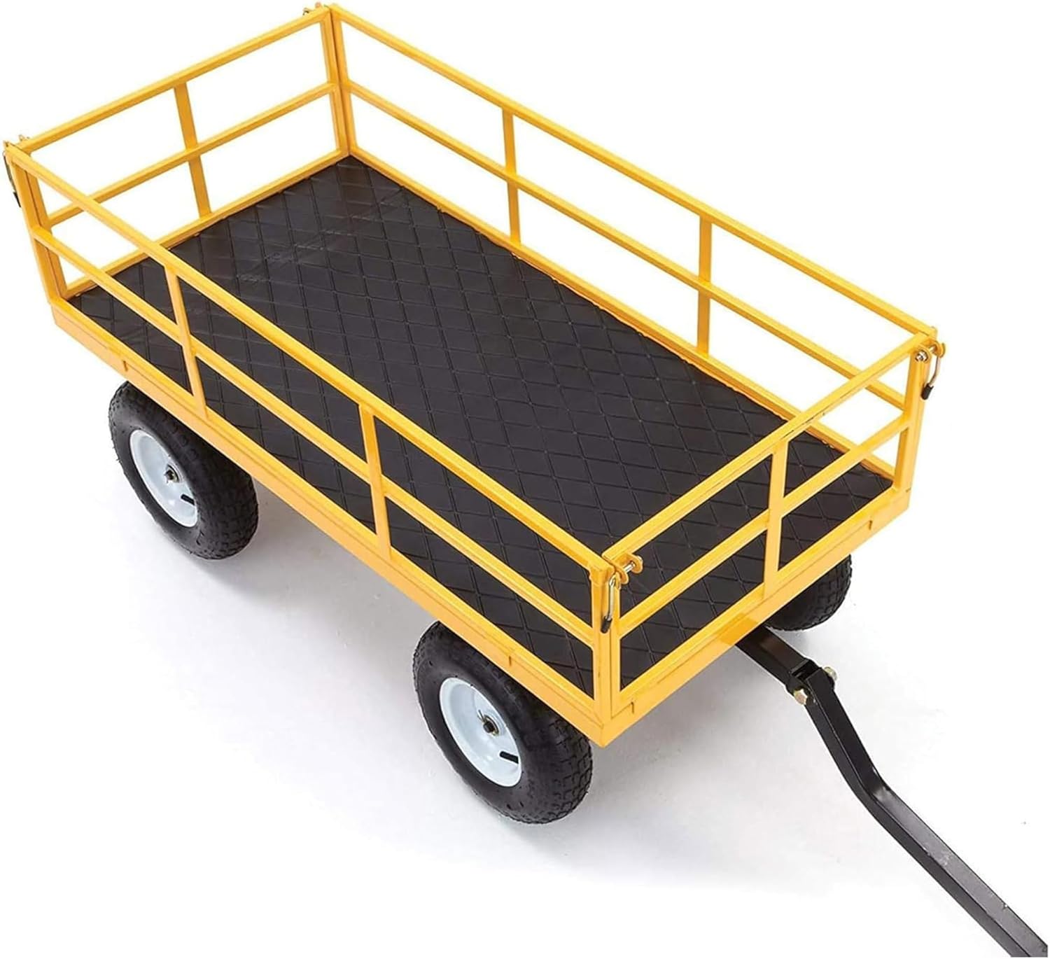 Gorilla Carts Heavy Duty, All Terrain Garden Wheelbarrow, 1200 Lb, Yellow - Gardening Equipment for Yard, Lawn, and Outdoor Use