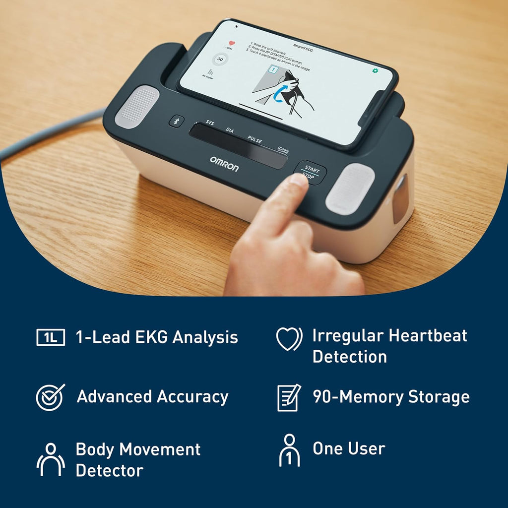 OMRON Complete 2-in-1 Blood Pressure Monitor + EKG for Home Use & Upper Arm Blood Pressure Cuff - #1 Doctor & Pharmacist Recommended Brand - Clinically Validated - Connect App
