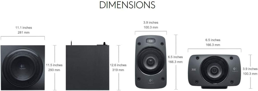 Logitech Z906 5.1 Surround Sound Speaker System - THX, Dolby Digital and DTS Digital Certified - Black