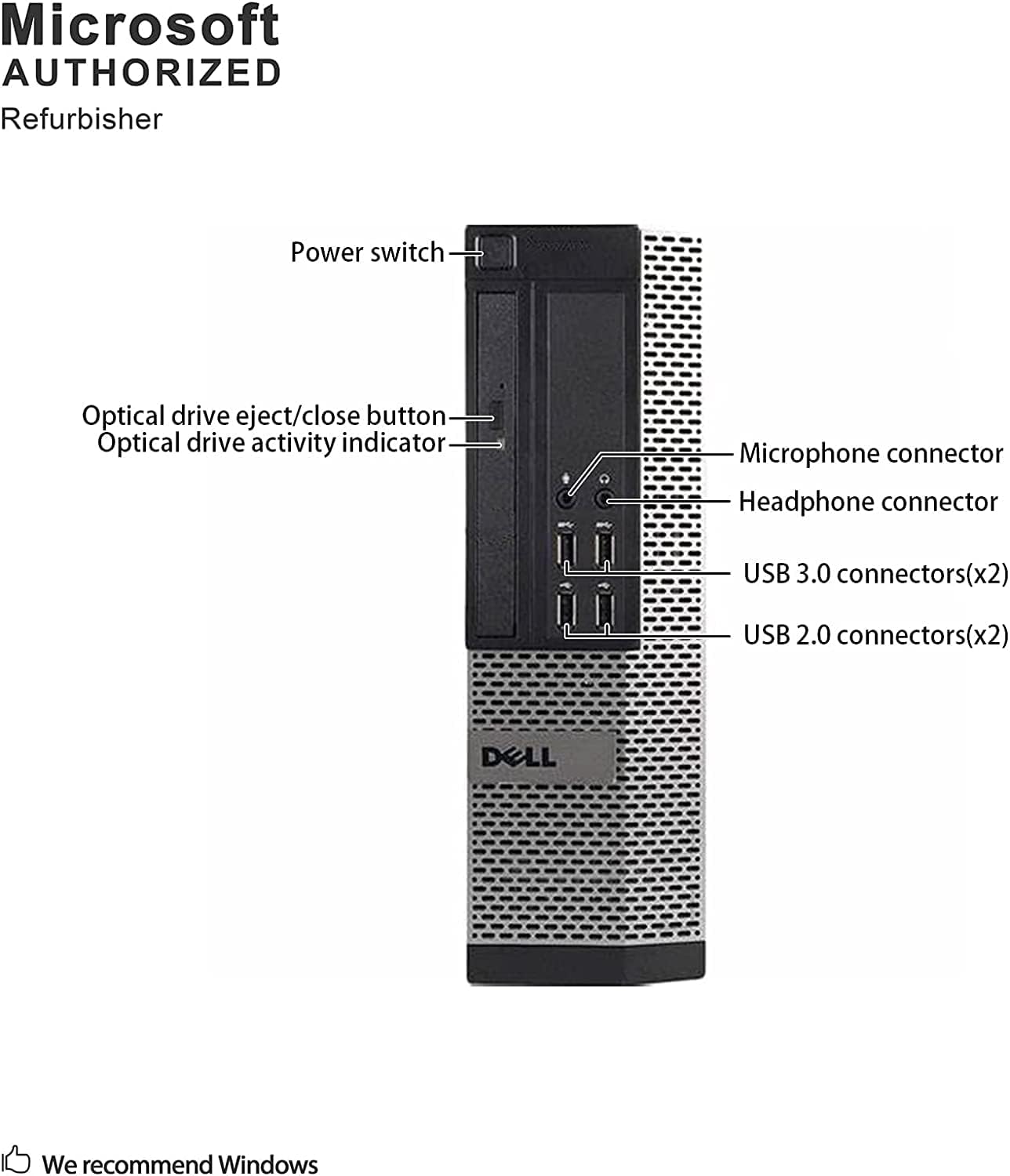 Dell Optiplex 9020 SFF High Performance Desktop Computer, Intel Core i7-4790 up to 4.0GHz, 16GB RAM, 960GB SSD, Windows 11 Pro, USB WiFi Adapter, (Renewed)