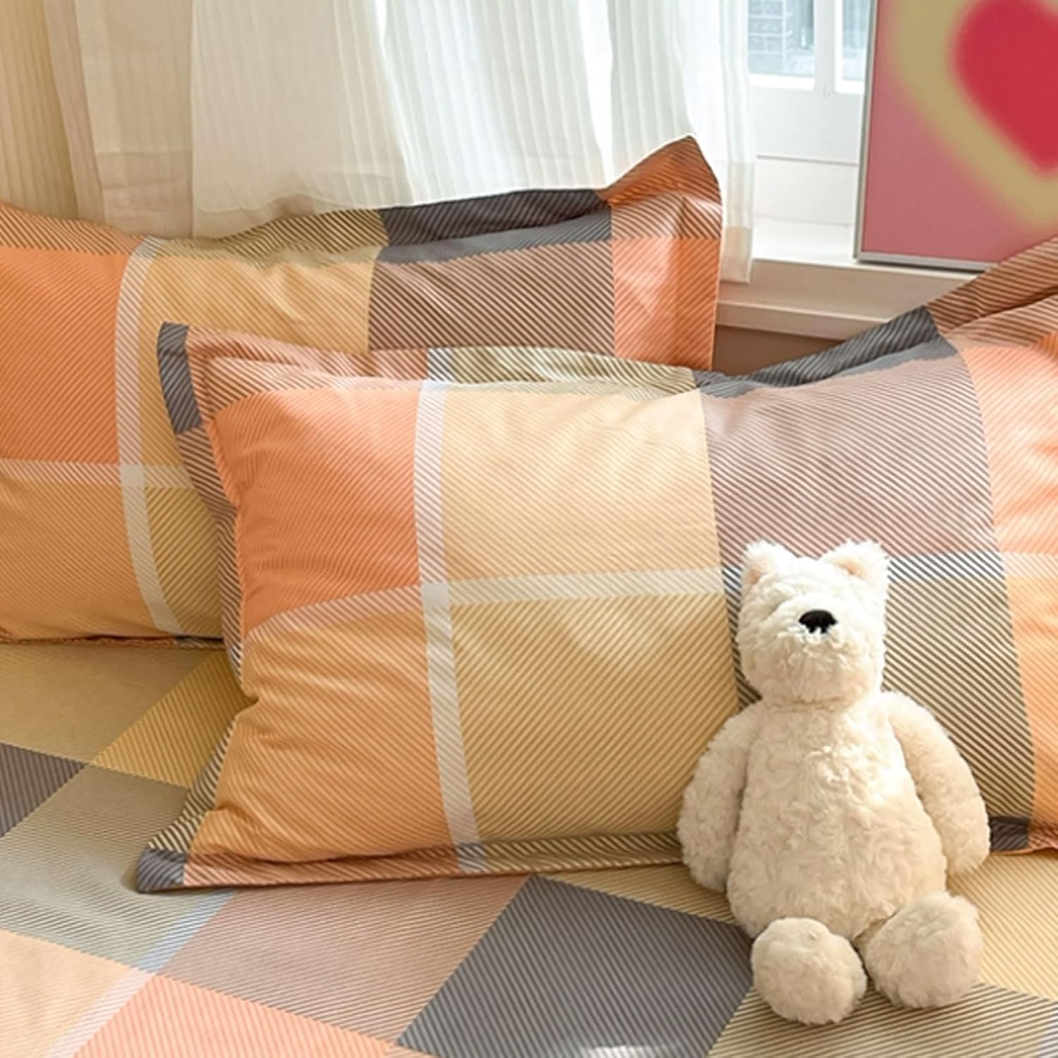 Skin-Friendly Cotton Bedding Sets Easy to Washing Bedding Sets Home Dormitory Bedding Sets Multi-Purpose Bedding Sets Breathable