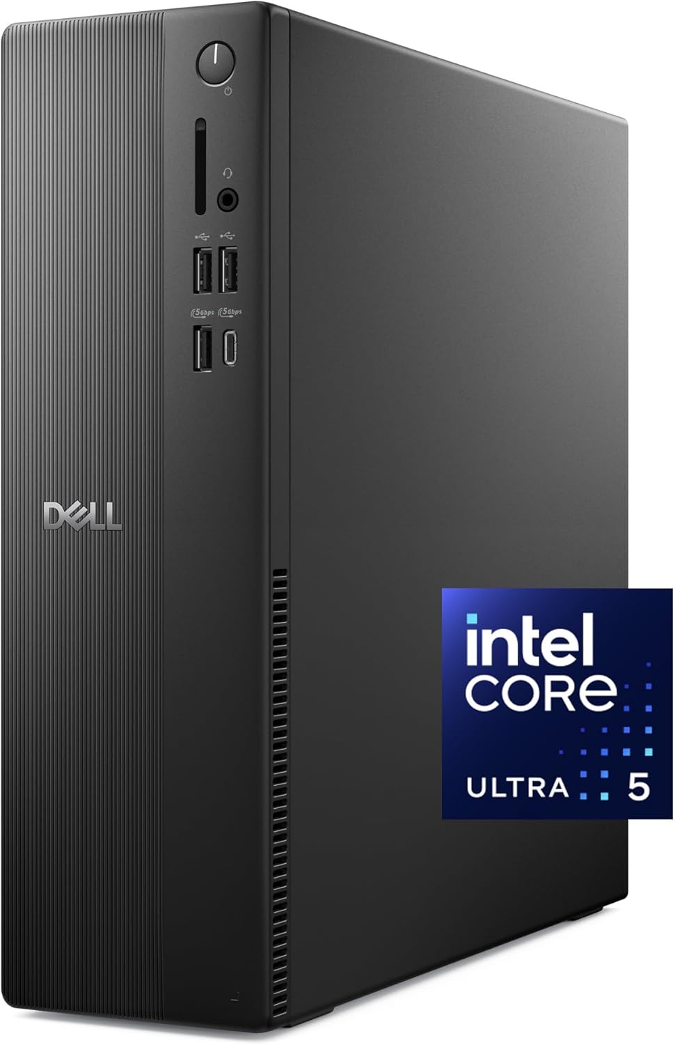 Dell Slim Desktop ECS1250 - Intel Core Ultra 5-225 Processor, UHD Graphics, 16GB Memory, 512GB M.2 SSD, 3.0 SD Card Reader, Wired Keyboard and Mouse, Windows 11 Home, Onsite+Migrate Service