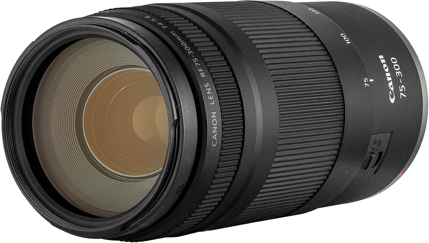 Canon RF 75-300mm F4-5.6 Telephoto Zoom Long-Range Autofocus Lens for EOS R Mirrorless Cameras + 58mm 3 Piece Filter Kit + Large Lens Bag + Cap Keeper + Cleaning Kit