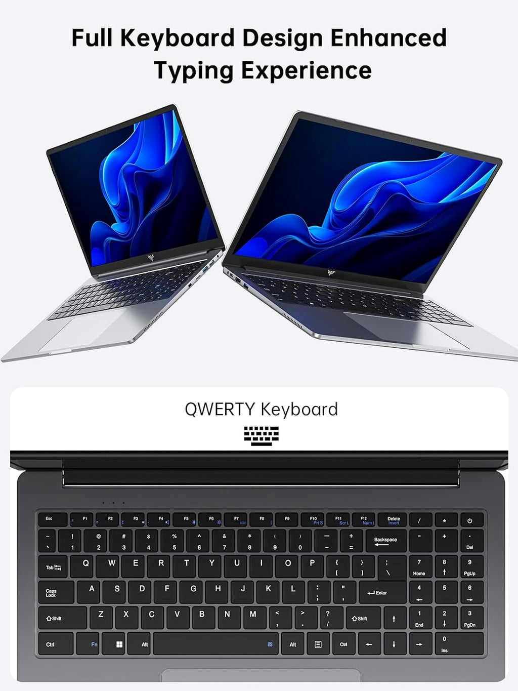 KAIGERR Laptop Computer Intel N-Series Windows Laptop 15.6-in 16GB DDR4 512GB SSD Traditional Laptops WiFi 5 HDMI Type-C USB3.2 Webcam 3.5mm Audio Numeric Keypad Office Laptops Student Laptops