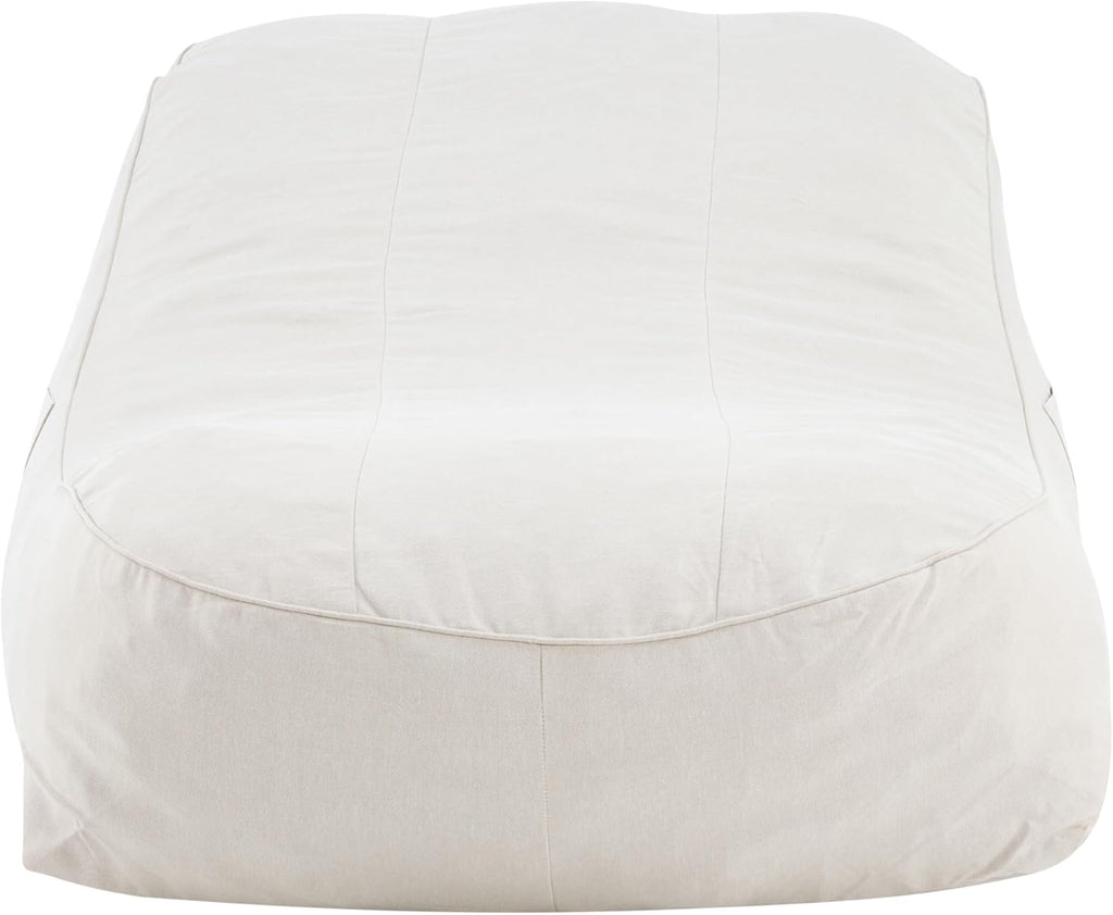 Christopher Knight Home Hilar Outdoor Bean Bag Chair, Fabric Bean Bag Lounger for Adults and Kids, Outdoor Comfy Reading Chair, Patio Lounge Sofa for Poolside Garden, Beige