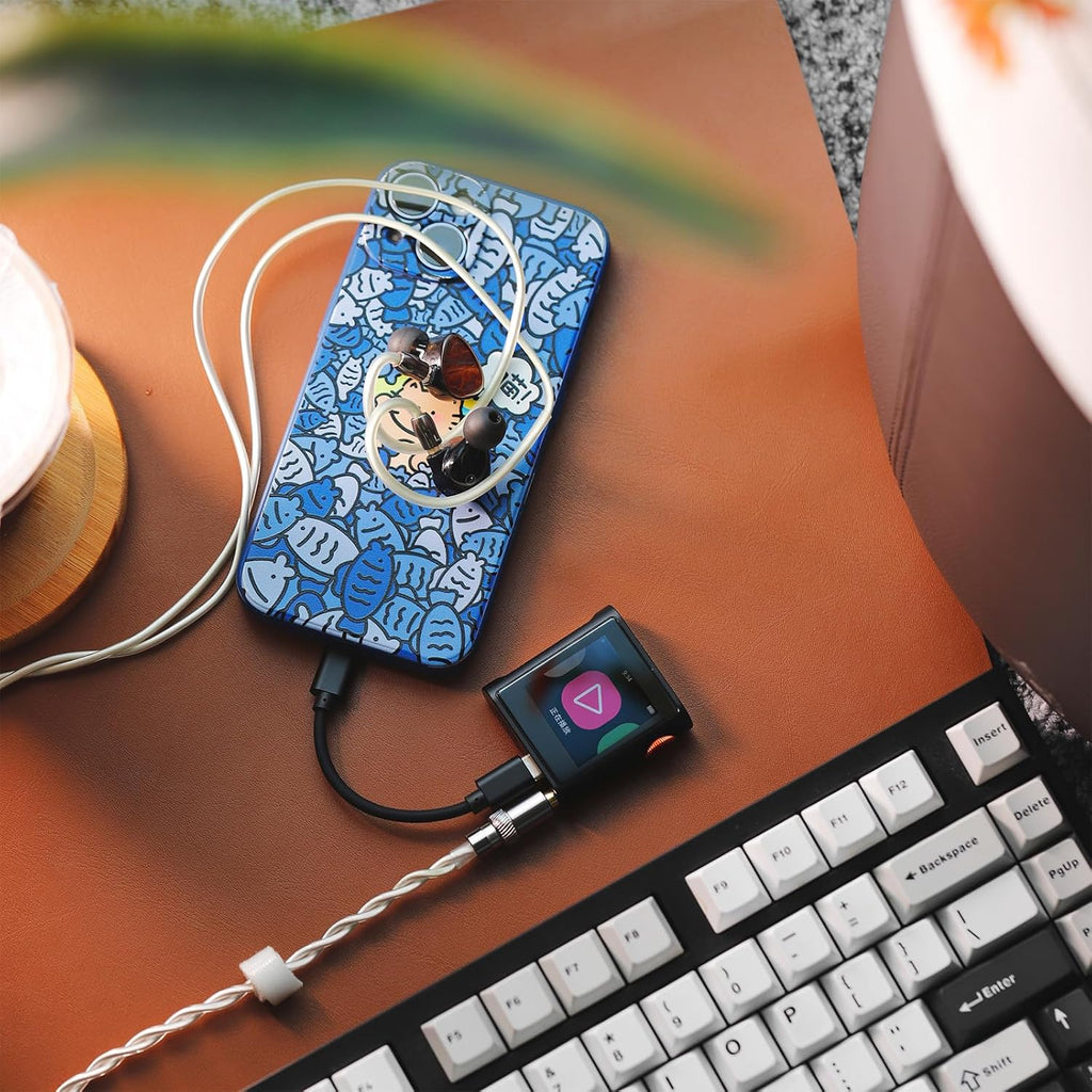 SHANLING M0 Pura Hi-Res MP3 Music Player with Bluetooth 5.0,Portable Digital Audio Player DAP Player, 2X CS43131 DAC,APP Control,LDAC/SBC/AAC,3.5mm/Type-C Jack,384kHz /32bit,250mW@32Ω,MTouch OS, Black