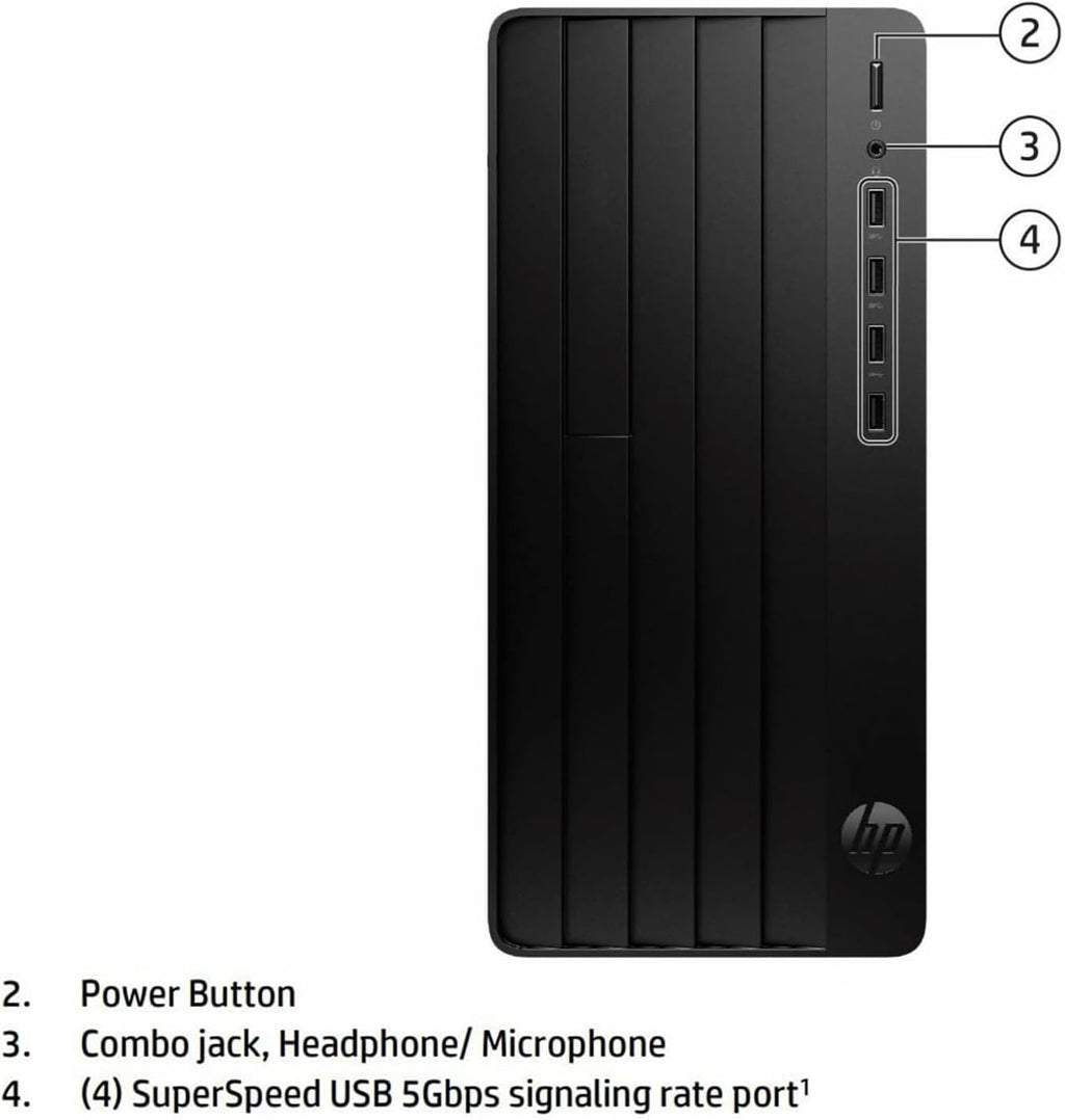 HP Desktop Computer Tower, 13th Gen Intel Quad-Core Processor, 8GB DDR4 RAM, 256GB SSD, Keyboard and Mouse, WiFi Adapter, Vga, Rj-45, Hdmi, Windows 11 Home, Office 365