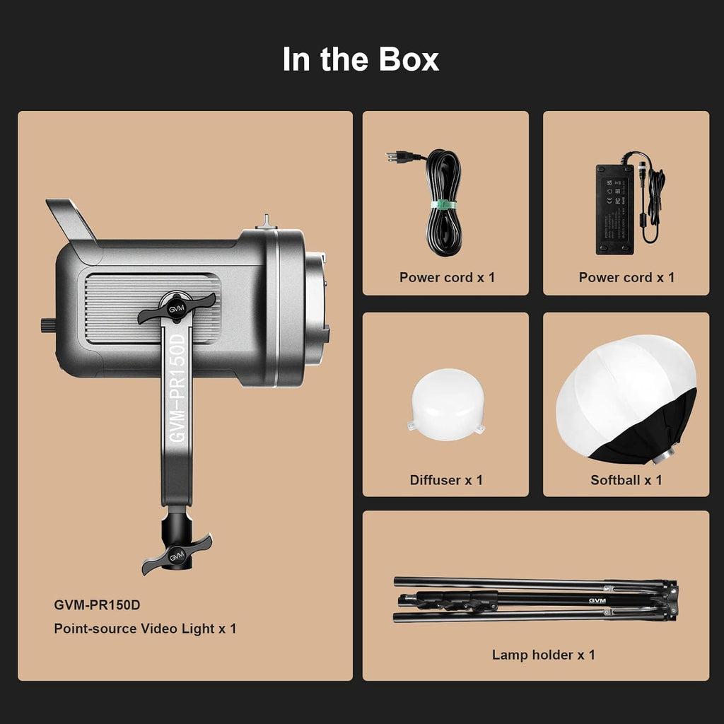 GVM 150W Video Light Kit, 2700K-7500K Continuous Lighting for Photography with Lantern Softbox&Stand, Bi-Color Studio Light Kit with Bluetooth Control, CRI 97+ 8 Scene Lights for Live Streaming White