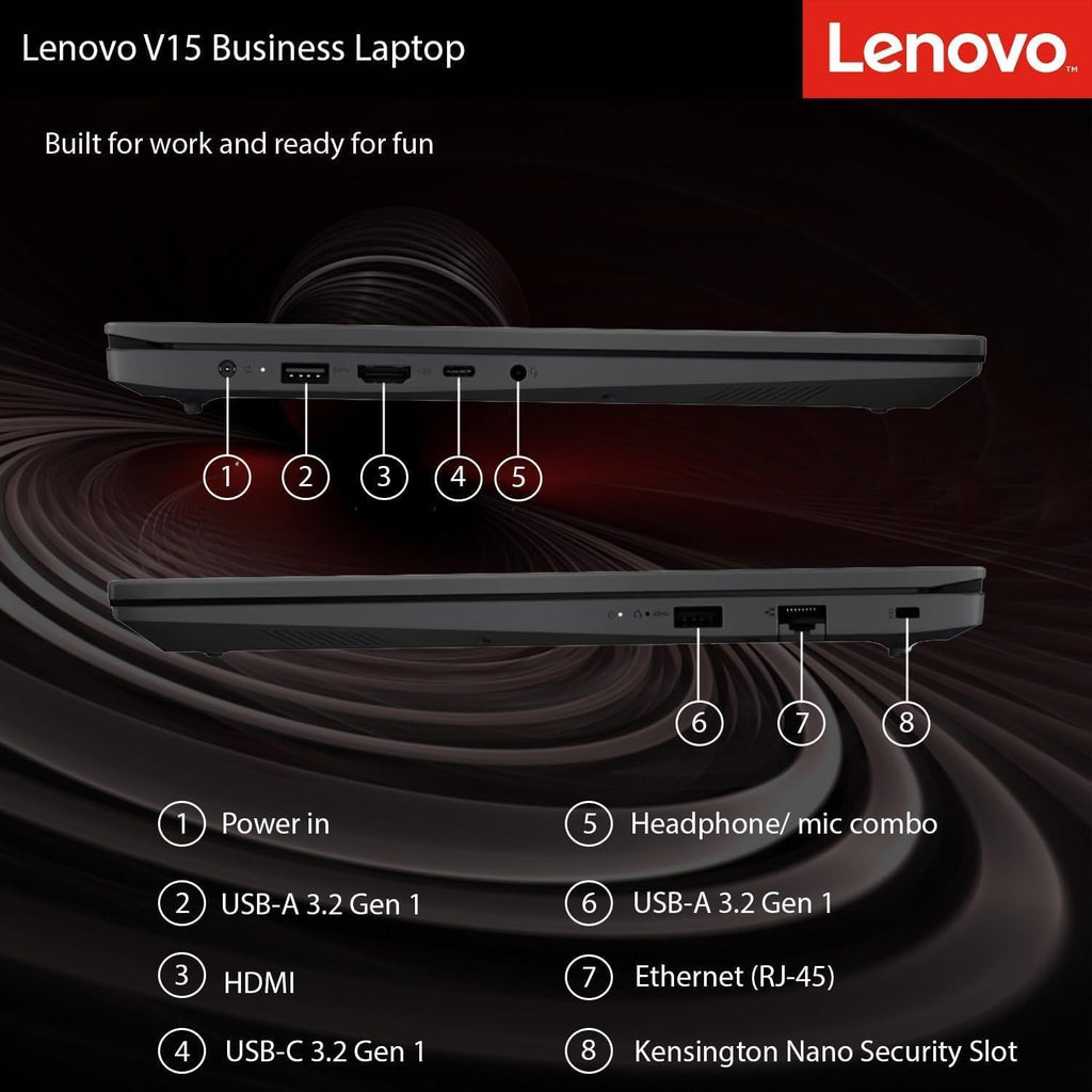 Lenovo 2026 New V15 Laptop for Student & Business, Powerful Intel N150 Quad-Core CPU, 15.6 inch FHD, 8GB RAM, 256GB SSD, Ethernet Port RJ-45, Windows 11 Pro, Long Battery Life, No Mouse
