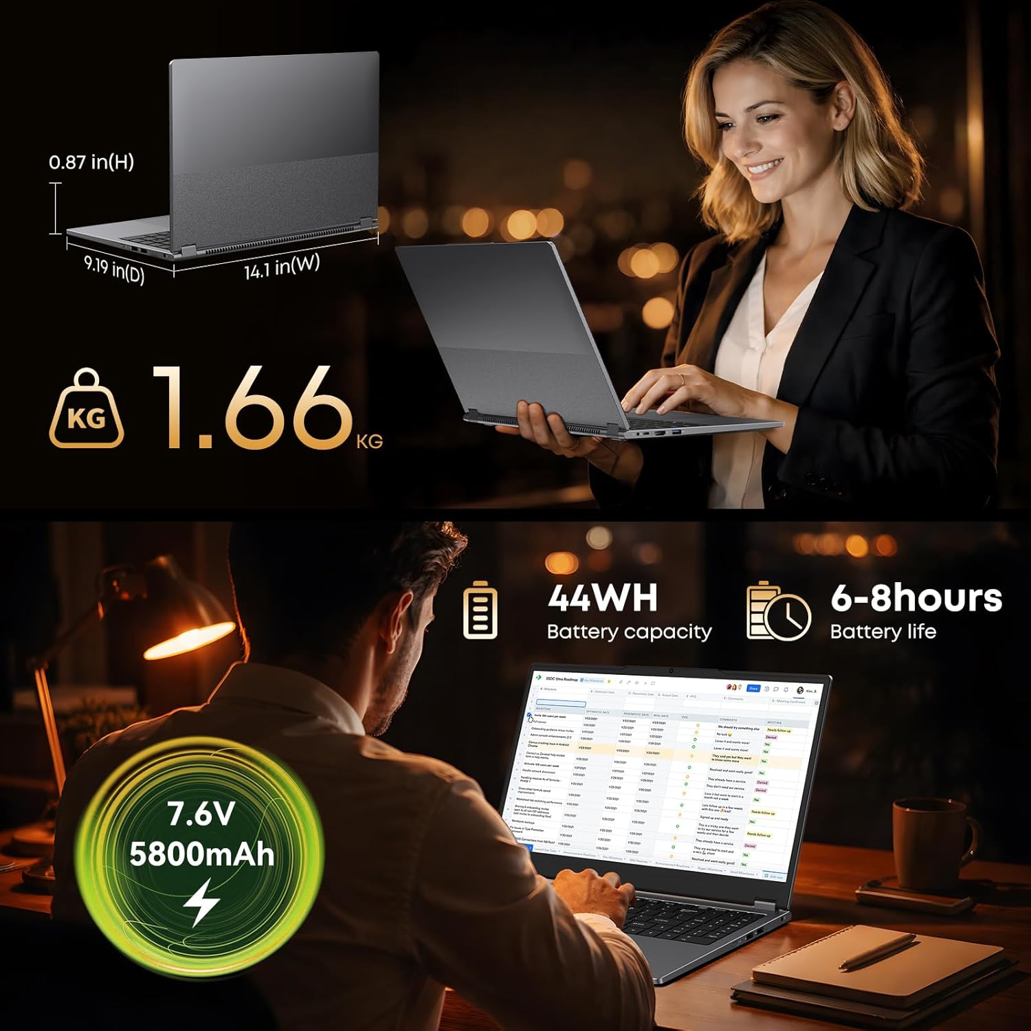 15.6" Laptop Computer 2-in-1 AMD Ryzen 7430U (Beat i7-1355U) Win11 Pro, MS Office 365 Traditional Laptops 16GB 512GB SSD Backlit Keyboard Full HD IPS Display 1MP Camera Type-C BT 5.0 HDMI